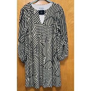 Byblos Womens Jersey Glitter Keyhole Star Front Lined Knee Length Dress Italy 44